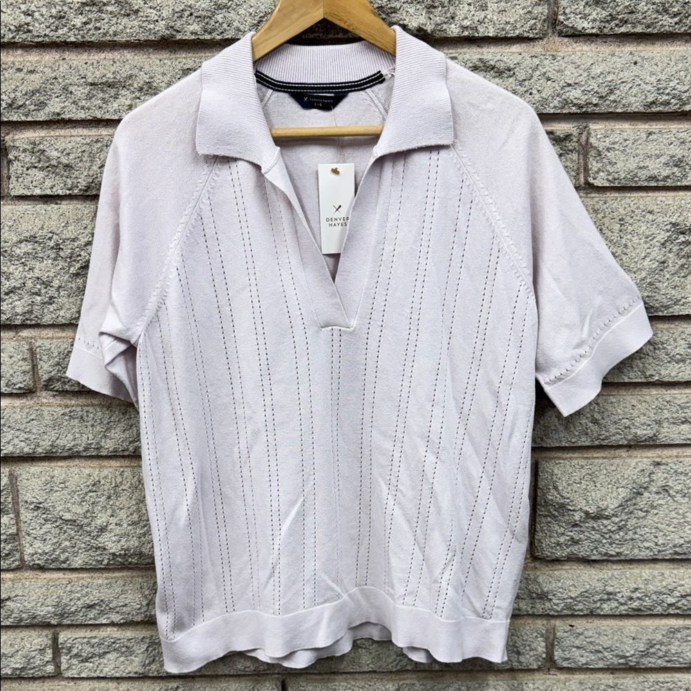 Denver Hayes Soft Purple Short Sleeve Top